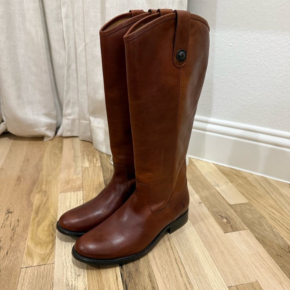 Frye Melissa Leather Boots Brown - Picture 4 of 6